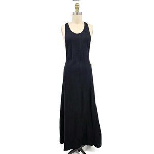 VTG New Joshua Tree Black Maxi Dress Womens 11-12 Sleeveless Low Side